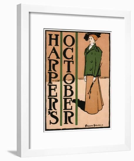 Harper's October, 1895-Edward Penfield-Framed Giclee Print