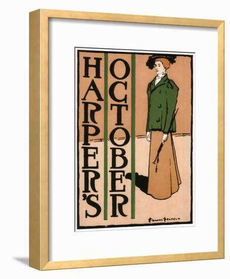 Harper's October, 1895-Edward Penfield-Framed Giclee Print