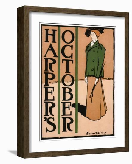 Harper's October, 1895-Edward Penfield-Framed Giclee Print