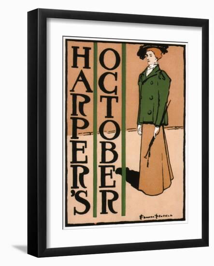 Harper's October, 1895-Edward Penfield-Framed Giclee Print