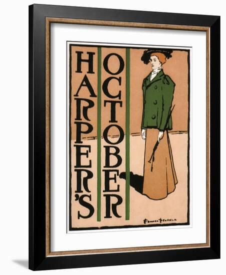 Harper's October, 1895-Edward Penfield-Framed Giclee Print