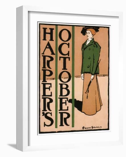 Harper's October, 1895-Edward Penfield-Framed Giclee Print