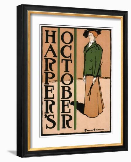 Harper's October, 1895-Edward Penfield-Framed Giclee Print