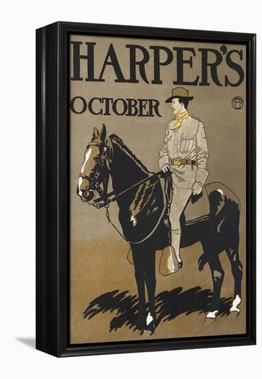 Harper's October-Edward Penfield-Framed Stretched Canvas