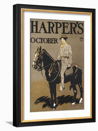 Harper's October-Edward Penfield-Framed Premium Giclee Print