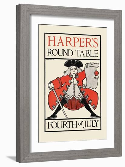 Harper's Round Table, Fourth Of July-Maxfield Parrish-Framed Art Print