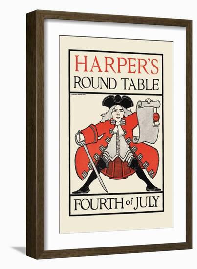 Harper's Round Table, Fourth of July-Maxfield Parrish-Framed Art Print