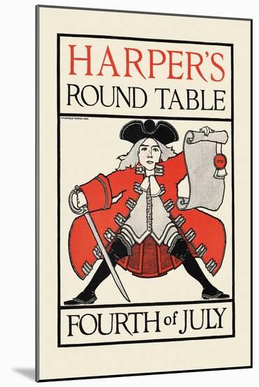 Harper's Round Table, Fourth of July-Maxfield Parrish-Mounted Art Print