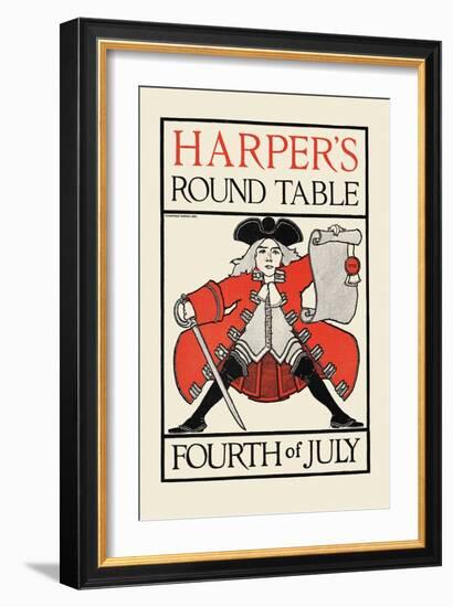 Harper's Round Table, Fourth of July-Maxfield Parrish-Framed Art Print