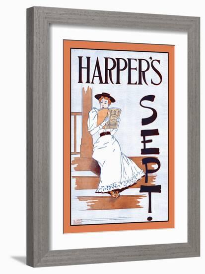 Harper's Sept.-Edward Penfield-Framed Art Print