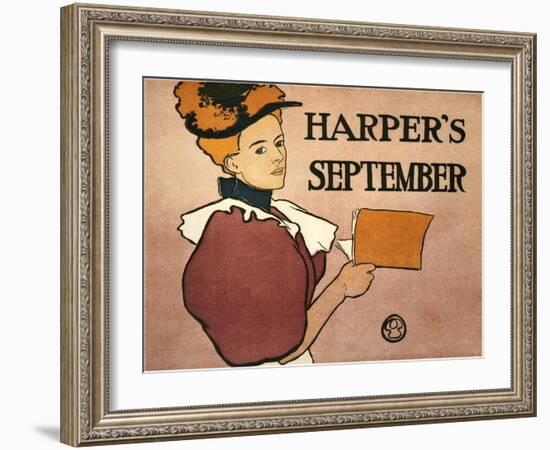 Harper's September, 1896-Edward Penfield-Framed Giclee Print