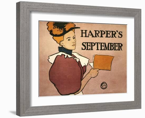 Harper's September, 1896-Edward Penfield-Framed Giclee Print