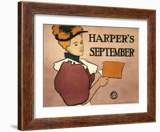 Harper's September, 1896-Edward Penfield-Framed Giclee Print