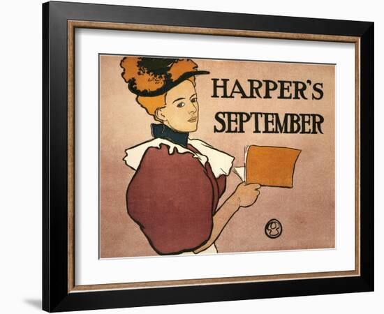 Harper's September, 1896-Edward Penfield-Framed Giclee Print