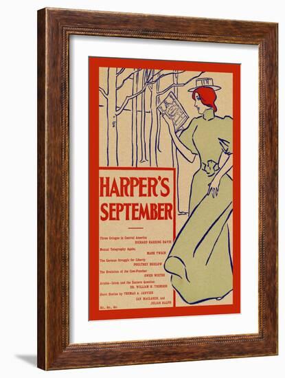 Harper's September-Edward Penfield-Framed Art Print