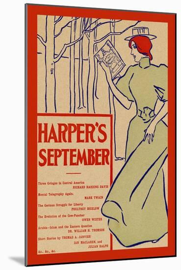 Harper's September-Edward Penfield-Mounted Art Print