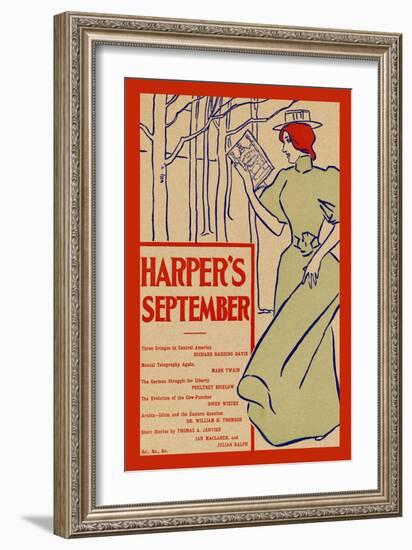 Harper's September-Edward Penfield-Framed Art Print