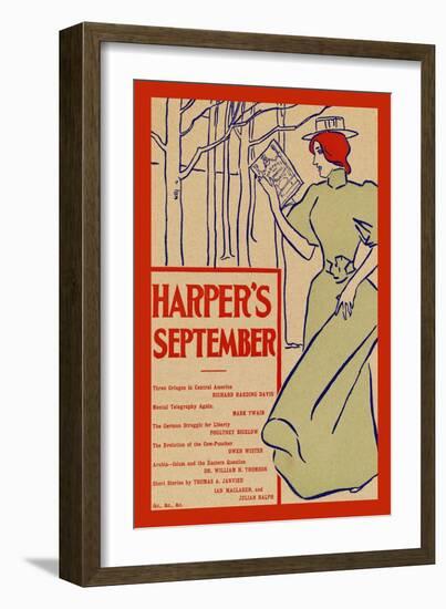 Harper's September-Edward Penfield-Framed Art Print