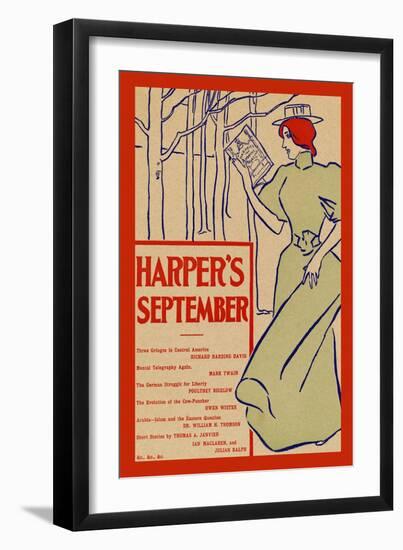 Harper's September-Edward Penfield-Framed Art Print