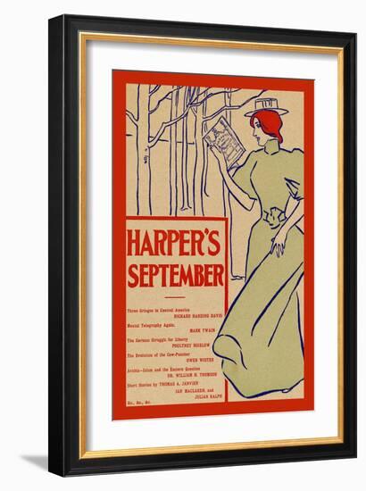 Harper's September-Edward Penfield-Framed Art Print