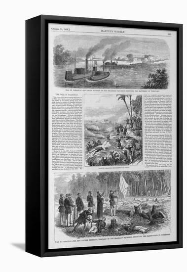 Harper's Weekly Article on War in Paraguay-null-Framed Premier Image Canvas