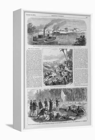 Harper's Weekly Article on War in Paraguay-null-Framed Premier Image Canvas