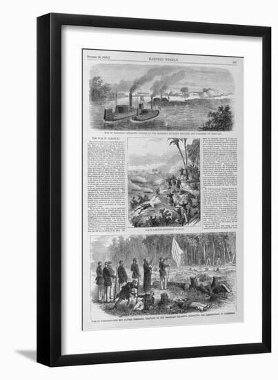 Harper's Weekly Article on War in Paraguay-null-Framed Giclee Print