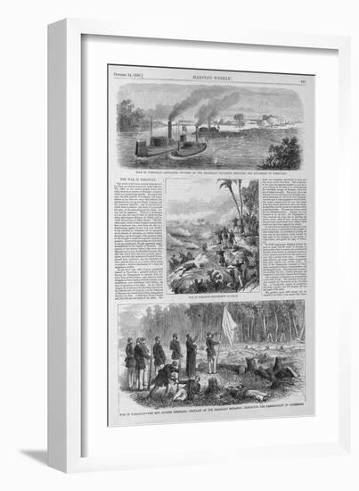 Harper's Weekly Article on War in Paraguay-null-Framed Giclee Print