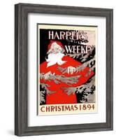 Harper's Weekly Christmas 1894-Edward Penfield-Framed Art Print