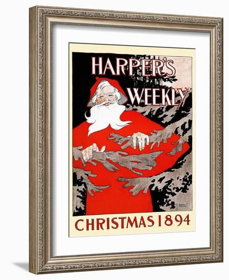 Harper's Weekly Christmas 1894-Edward Penfield-Framed Art Print