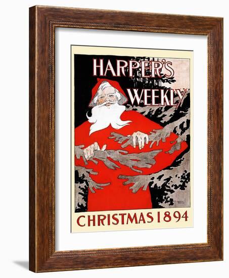 Harper's Weekly Christmas 1894-Edward Penfield-Framed Art Print