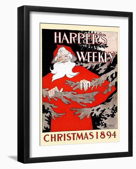 Harper's Weekly Christmas 1894-Edward Penfield-Framed Art Print