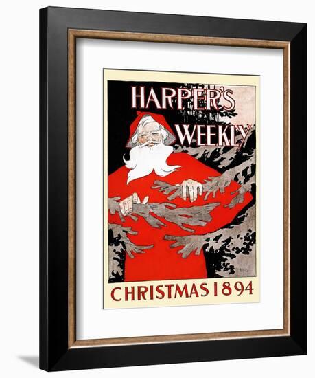 Harper's Weekly Christmas 1894-Edward Penfield-Framed Premium Giclee Print