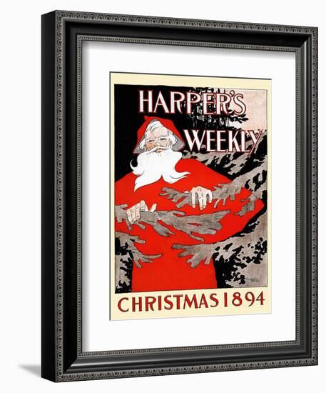 Harper's Weekly Christmas 1894-Edward Penfield-Framed Premium Giclee Print