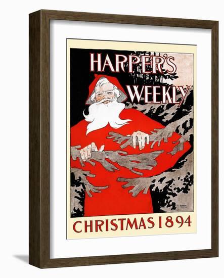 Harper's Weekly Christmas 1894-Edward Penfield-Framed Art Print