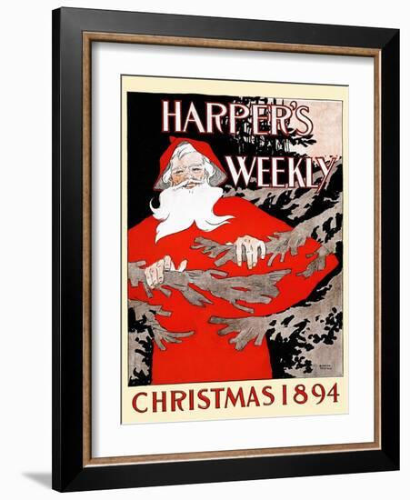 Harper's Weekly Christmas 1894-Edward Penfield-Framed Art Print