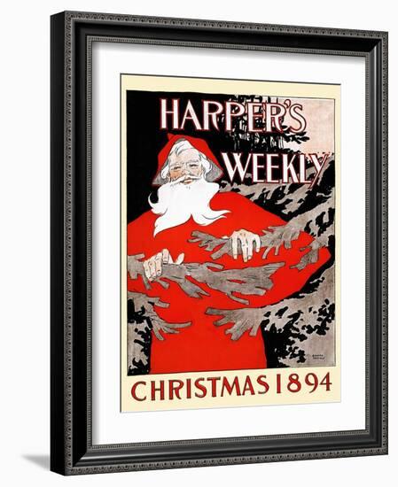 Harper's Weekly Christmas 1894-Edward Penfield-Framed Art Print