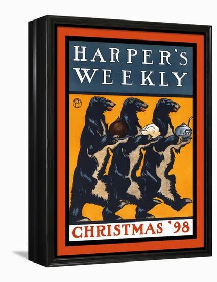 Harper's Weekly, Christmas '98-Edward Penfield-Framed Stretched Canvas