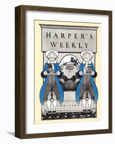 Harper's Weekly, Christmas-Maxfield Parrish-Framed Art Print