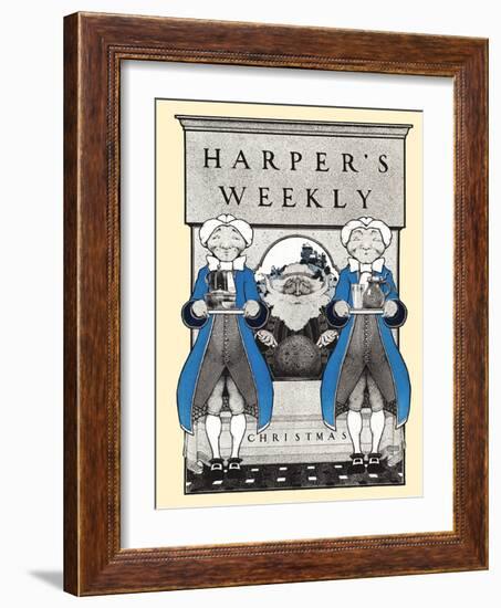 Harper's Weekly, Christmas-Maxfield Parrish-Framed Art Print