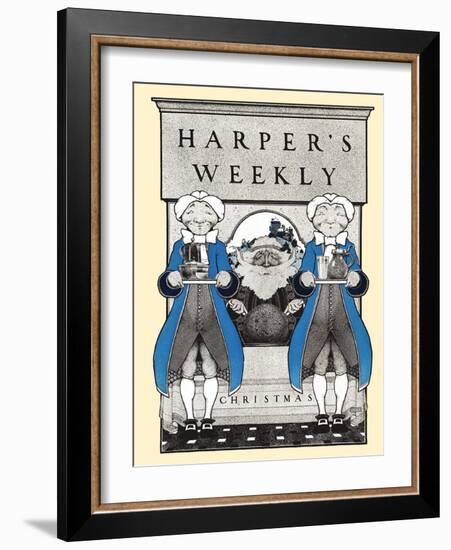 Harper's Weekly, Christmas-Maxfield Parrish-Framed Art Print