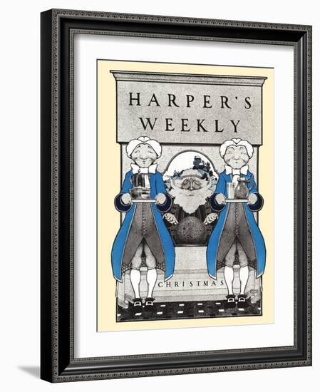 Harper's Weekly, Christmas-Maxfield Parrish-Framed Art Print