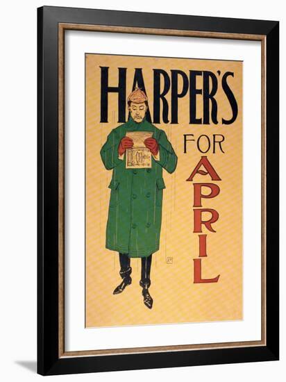 Harpers For April-Edward Penfield-Framed Art Print