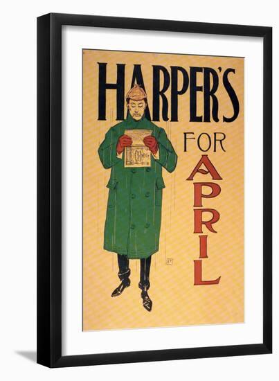Harpers For April-Edward Penfield-Framed Art Print