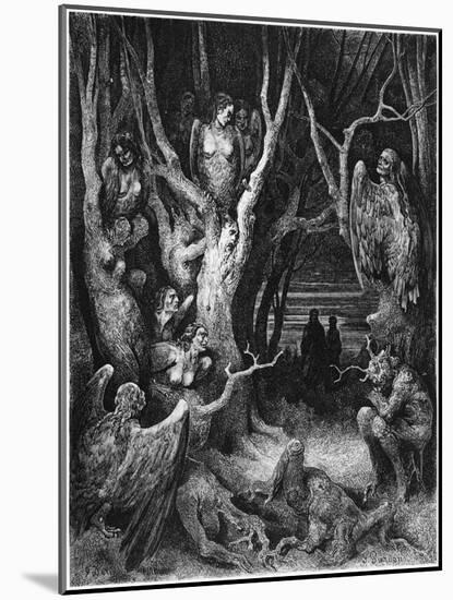 Harpies, Illustration from "The Divine Comedy" by Dante Alighieri Paris, Published 1885-Gustave Doré-Mounted Giclee Print