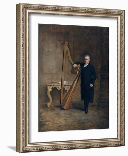 Harpist to the Corbet Family of Griffith Owen, C.1812 (Oil on Canvas)-Benjamin Marshall-Framed Giclee Print