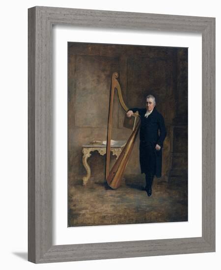 Harpist to the Corbet Family of Griffith Owen, C.1812 (Oil on Canvas)-Benjamin Marshall-Framed Giclee Print