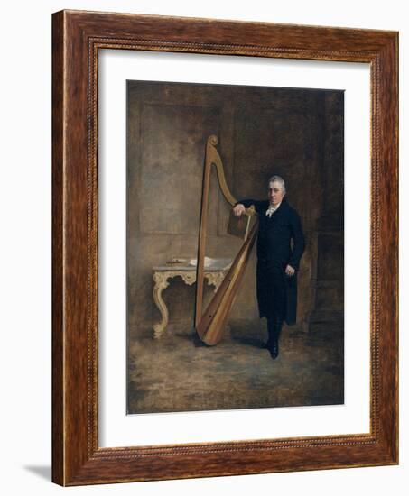 Harpist to the Corbet Family of Griffith Owen, C.1812 (Oil on Canvas)-Benjamin Marshall-Framed Giclee Print