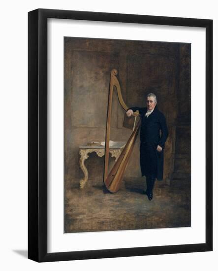 Harpist to the Corbet Family of Griffith Owen, C.1812 (Oil on Canvas)-Benjamin Marshall-Framed Giclee Print