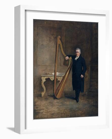 Harpist to the Corbet Family of Griffith Owen, C.1812 (Oil on Canvas)-Benjamin Marshall-Framed Giclee Print